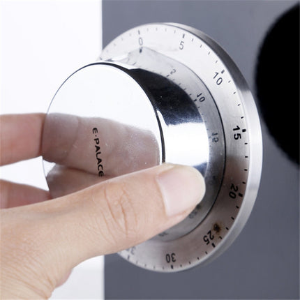 E-PALACE Magnet Timer Kitchen Stainless Steel Timer Creative Alarm Clock Mechanical Reminder Countdown Pomodoro-garmade.com