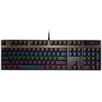 Rapoo V500 PRO Mixed Light 104 Keys Desktop Laptop Computer Game Esports Office Home Typing Wired Mechanical Keyboard(Red Shaft)-garmade.com