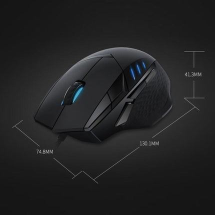 Rapoo VT300 6200 DPI 10 Programmable Buttons RGB Lighting System Gaming Wired Mouse(Black)-garmade.com