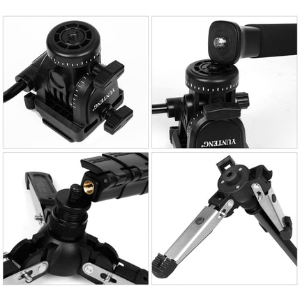YUNTENG VCT-288RM SLR Camera Monopod Camera Support Foot Hydraulic Head Professional Photography Stand, Height: 1.48m-garmade.com
