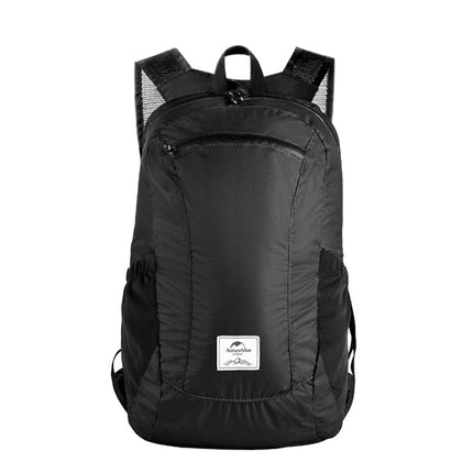 Naturehike Ultra-light Portable Outdoor Waterproof Bag Travel Double Shoulder Foldable Backpack, Capacity:22L(Black)-garmade.com