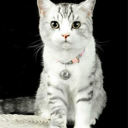 5 PCS Cat Bell Collar Handmade Cat Dog National Style Necklace, Size:Medium 26+7cm(Pink)-garmade.com