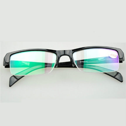 Women Men Half Frame Myopia Glasses HD AC Green Film Lens Myopia Eyeglasses(-1.50D)-garmade.com
