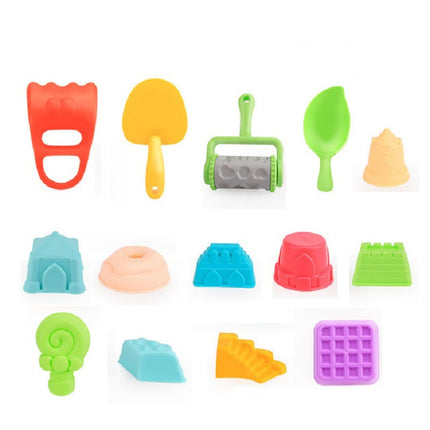 Children Soft Beach Toys Set Playing with Water Toys, Style:14 PCS(Color Random Delivery)-garmade.com