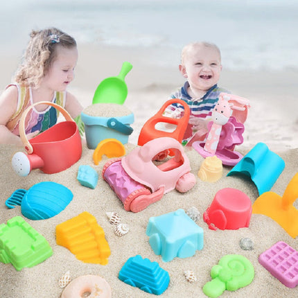 Children Soft Beach Toys Set Playing with Water Toys, Style:14 PCS(Color Random Delivery)-garmade.com