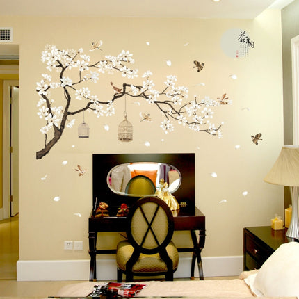 DIY Tree Birds Flower Home Decor Wall Stickers-garmade.com