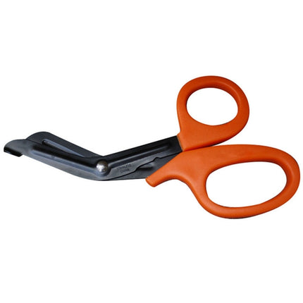 B-011 Outdoor Portable First Aid Canvas Elbow Scissors with Fine Teeth(Orange)-garmade.com