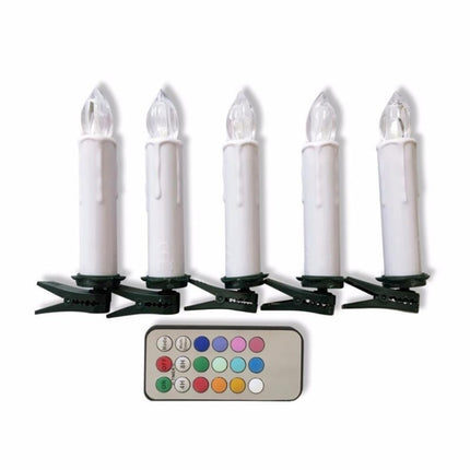 2 Boxes Christmas Tree Decoration LED Clip Candle Valentine Day Remote Control Candle-garmade.com