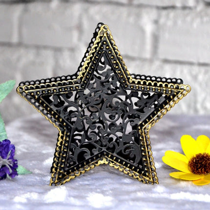 Christmas Decor Moroccan Candlestick Candles Five-pointed Star Colorful Candlestick-garmade.com