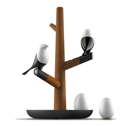 Lucky Bird LED Night Table Lamp Wood Base Intelligent Motion Sensor Living Room Bedroom Desk Light(2 Birds 2 Eggs)-garmade.com