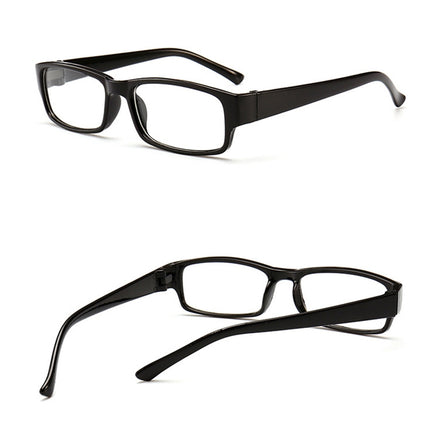 Suyan Artifact Plain Glass Spectacles Light Frame Glasses(Black)-garmade.com