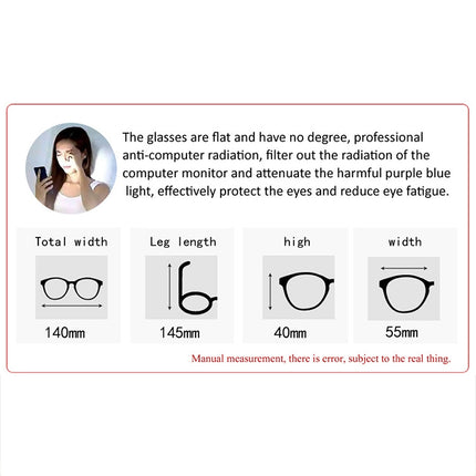 Suyan Artifact Plain Glass Spectacles Light Frame Glasses(Black)-garmade.com
