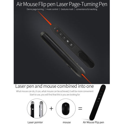 Rechargable RF 2.4G Wireless Presenter with Air Mouse PowerPoint Remote Control-garmade.com