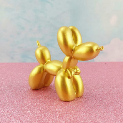 Resin Balloon Puppy Birthday Cake Decoration Party Dessert Table Arrangement(Golden)-garmade.com