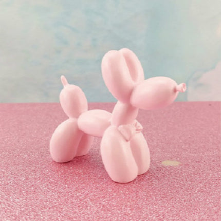 Resin Balloon Puppy Birthday Cake Decoration Party Dessert Table Arrangement(Pink)-garmade.com