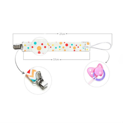 4 PCS/Set Baby Pacifier Chain Clip Cotton Double Printed Pacifier Chain(Color Stripes)-garmade.com