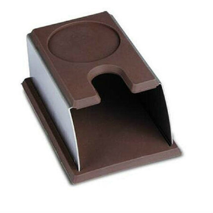 Stainless Steel Silicone Espresso Coffee Tamper Stand Barista Tool Powder Pad Hammer Pad(Brown)-garmade.com