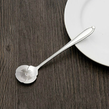 3 PCS Stainless Steel Household Creative Flower Spoon Coffee Stirring Spoon, Style:Pansy Flower Spoon-garmade.com