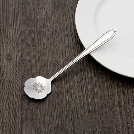 3 PCS Stainless Steel Household Creative Flower Spoon Coffee Stirring Spoon, Style:Plum Flower Spoon-garmade.com