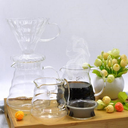 Heat-resistant Hand-made Coffee Glass Pot Cloud Coffee Sharing Pot, Specification:350ml Glass Pot-garmade.com