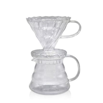 Heat-resistant Hand-made Coffee Glass Pot Cloud Coffee Sharing Pot, Specification:600ml Integrated Glass Filter Cup-garmade.com