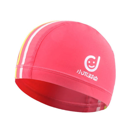 1101 Middle Age Children Deepen Summer Sun Protection Swimming Caps(Pink)-garmade.com