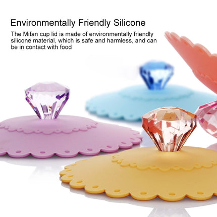 Lace Edge Dust-proof Environmental Protection Silicone Cup Cap(Peach Pink)-garmade.com