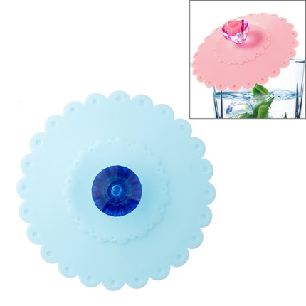 Lace Edge Dust-proof Environmental Protection Silicone Cup Cap(Fog Water Blue)-garmade.com