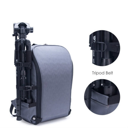 SLR Camera Bag Anti-theft Waterproof Large Capacity Shoulder Outdoor Photography Bag Fashion Camera Backpack(Grey)-garmade.com