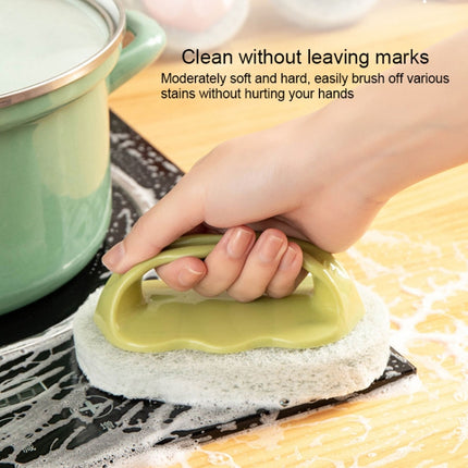 Kitchen Tile Bathtub Brush Household Brush Pot Scouring Sponge Cleaning Brush with Handle Random Color Delivery-garmade.com