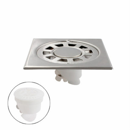 3 PCS Stainless Steel Square Deodorant Floor Drain Bathroom Kitchen Filter-garmade.com