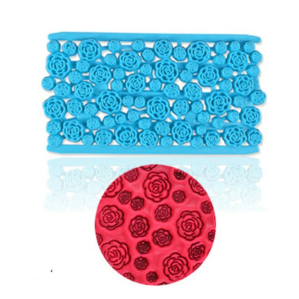 2 PCS Cake Fondant Tool Heart Shaped Diamond Texture Plaid Overpass Quyi Seal Printing Mould(Size Flower Cut Mold 56003)-garmade.com