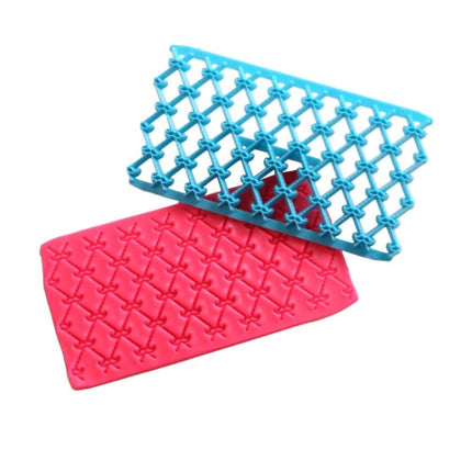 2 PCS Cake Fondant Tool Heart Shaped Diamond Texture Plaid Overpass Quyi Seal Printing Mould(Lips 54109)-garmade.com