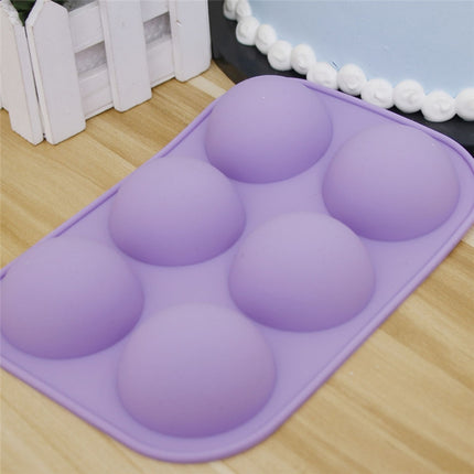 2 PCS 6 Even Small Semi-Circular Silicone Cake Mold Jelly Scented Candle Plaster Mold Random-garmade.com