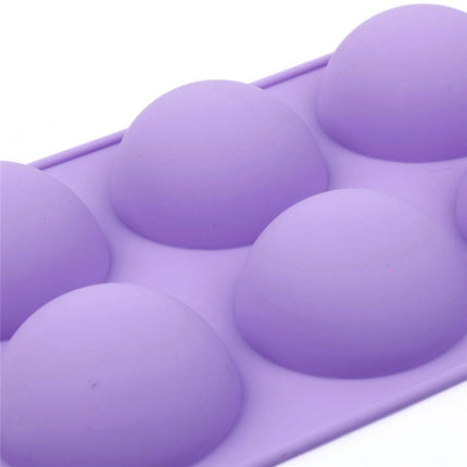 2 PCS 6 Even Small Semi-Circular Silicone Cake Mold Jelly Scented Candle Plaster Mold Random-garmade.com