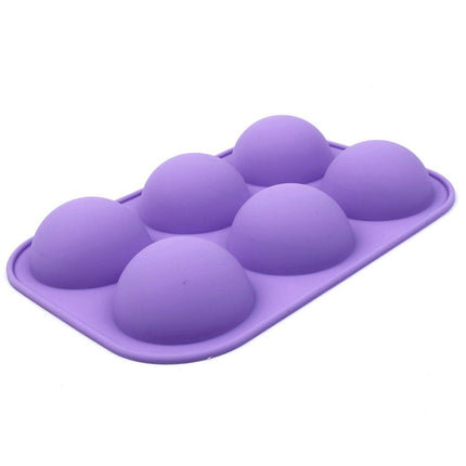 2 PCS 6 Even Small Semi-Circular Silicone Cake Mold Jelly Scented Candle Plaster Mold Random-garmade.com