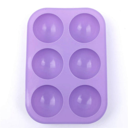 2 PCS 6 Even Small Semi-Circular Silicone Cake Mold Jelly Scented Candle Plaster Mold Random-garmade.com