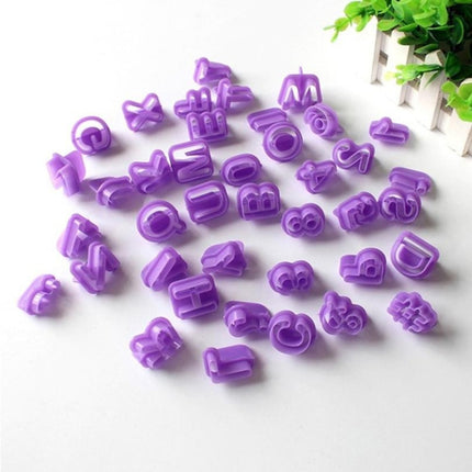 2 PCS Alphanumeric Plastic Cookie Molds Symbol Fondant Cake Decorative Printing Molds-garmade.com