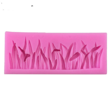 2 PCS Grass Decoration Liquid Silicone Mold Fondant Cake Mold-garmade.com