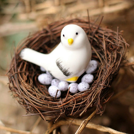 Rattan Nest Bird Bird Crafts Chicken Nest DIY Handmade Bird Nest Scene Props-garmade.com