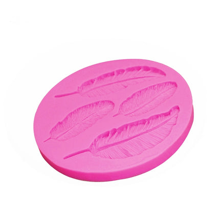 3 PCS Feather Silicone Mold Fondant Cake Chocolate Decoration Mold-garmade.com