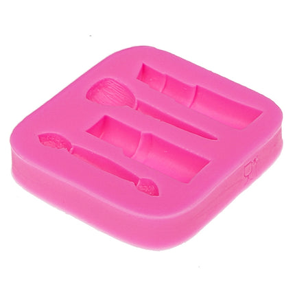 2 PCS Lipstick Eyebrow Pencil Makeup Tool Shape Silicone Fondant Cake Mold Chocolate Mold Clay Mold-garmade.com