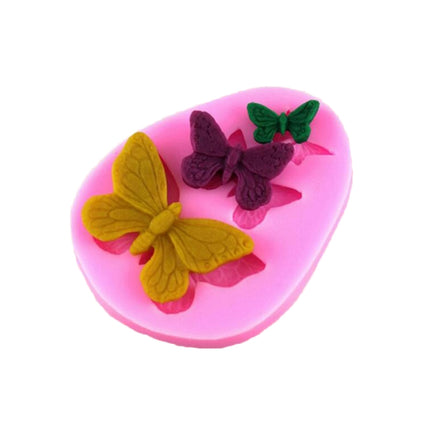 2 PCS Simulation Butterfly Fondant Silicone Mould Handmade Soap DIY Cake Decorating Chocolate Lace Baking Tools-garmade.com