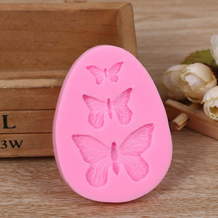 2 PCS Simulation Butterfly Fondant Silicone Mould Handmade Soap DIY Cake Decorating Chocolate Lace Baking Tools-garmade.com