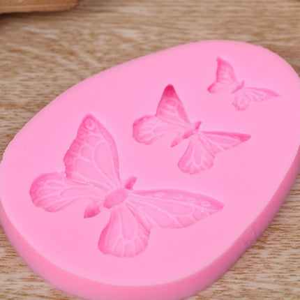 2 PCS Simulation Butterfly Fondant Silicone Mould Handmade Soap DIY Cake Decorating Chocolate Lace Baking Tools-garmade.com