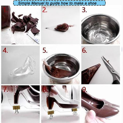 3D Chocolate Mold Fondant Cake Ladies High Heel Mold(Ultra small P054)-garmade.com