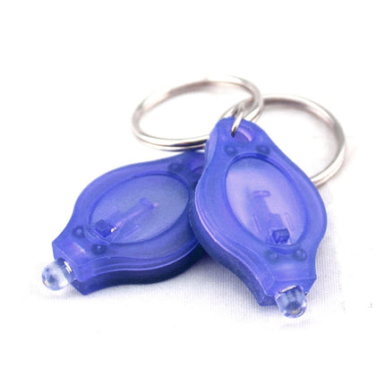2 PCS Mini Pocket Keychain Flashlight Micro LED Squeeze Light Outdoor Camping Ultra Bright Emergency Key Ring Light Torch Lamp(Blue)-garmade.com