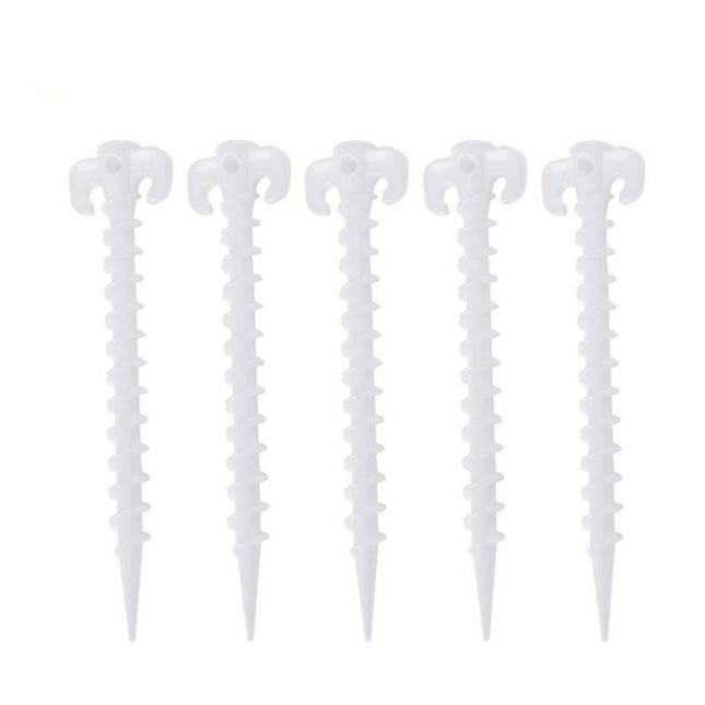 10 PCS/Set Luminous Camping Canopy Tent Ground Screw Pegs Horn Nails Outdoor Climbing Tent Plastic Nails Tent Accessories-garmade.com