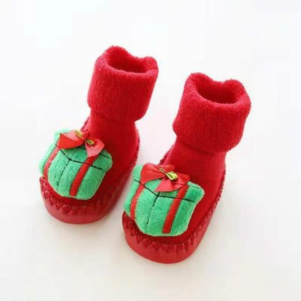 Thicken Baby Toddler Shoes Socks Children Cartoon Doll Christmas Terry Skin Socks, Size:11CM(Gift)-garmade.com