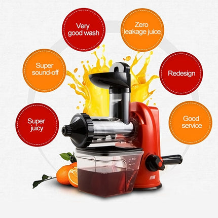 Multifunction Home Manual Juicer Apple Orange Wheatgrass Portable DIY Juicer(Red)-garmade.com